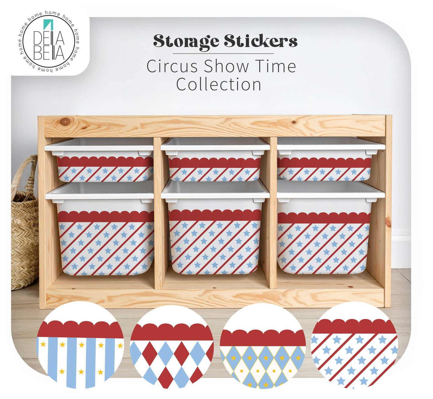 Nursery Circus Theme | IKEA Trofast Stickers
