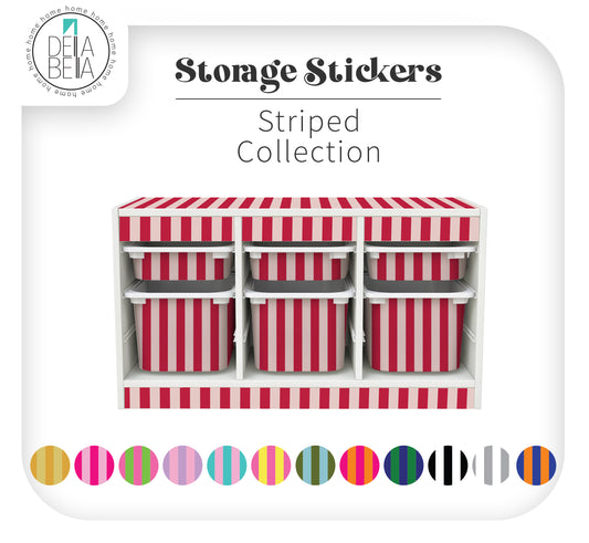 Colourful Striped Stickers for IKEA Trofast Storage & Boxes