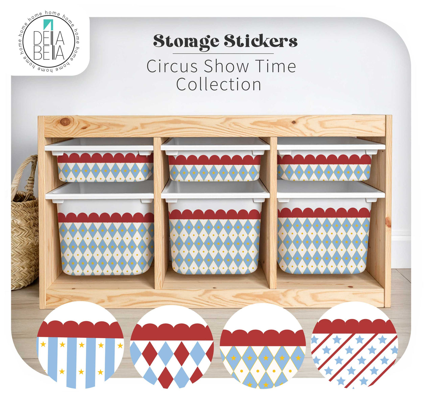Nursery Circus Theme | IKEA Trofast Stickers