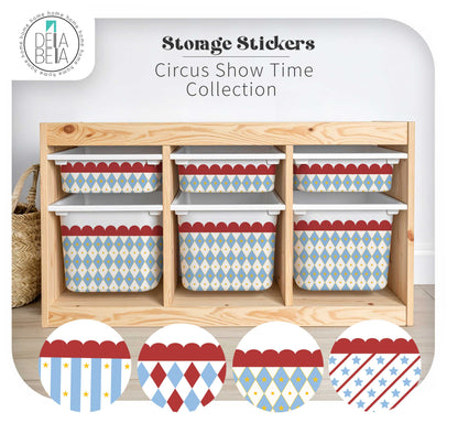 Nursery Circus Theme | IKEA Trofast Stickers