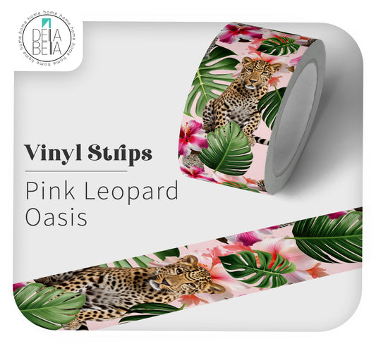 Pink Leopard Oasis Door Detail Strips | Door Edge Stickers & Vinyl Border