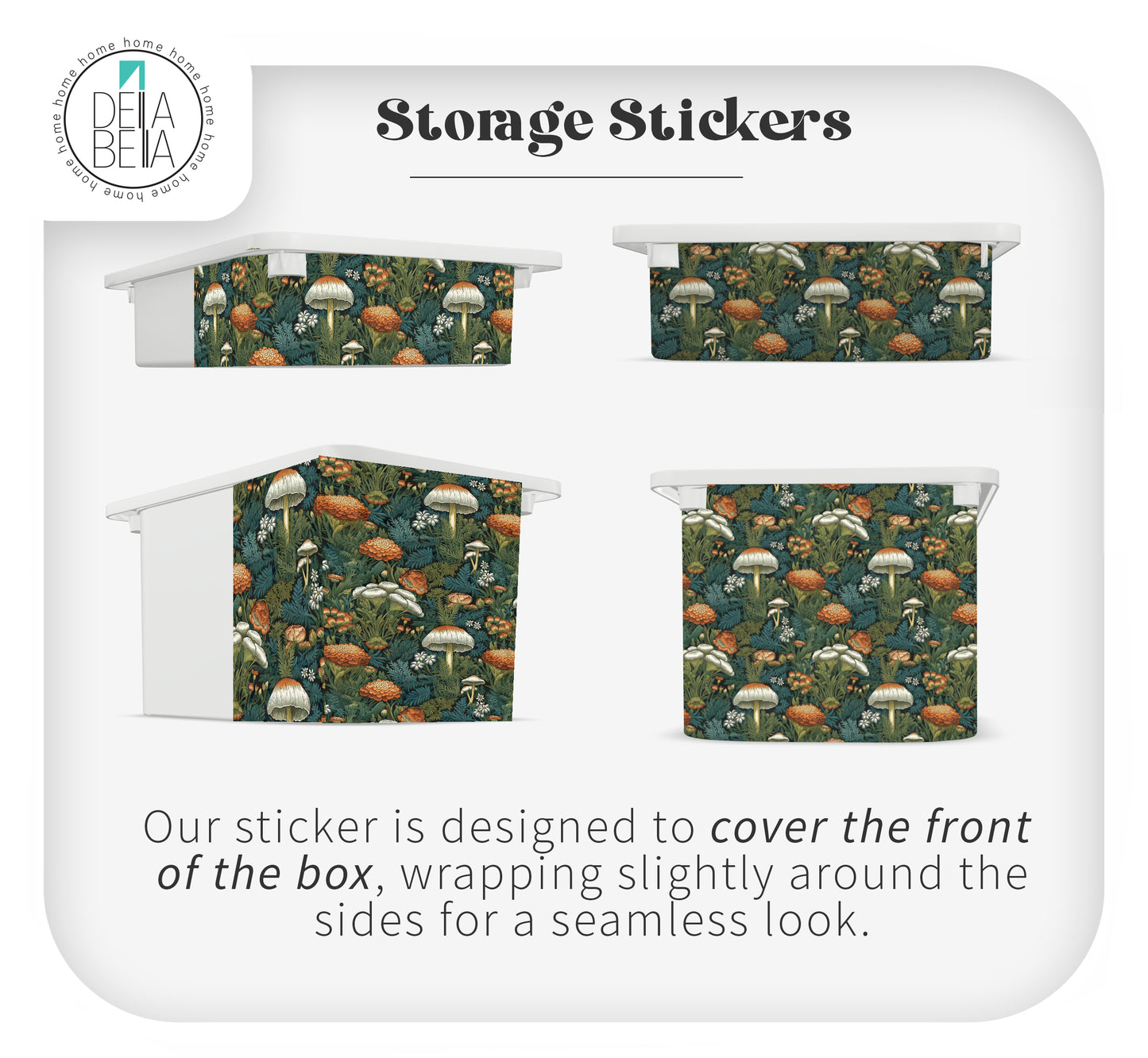 Mushroom Maximalist Sticker Collection for Ikea Trofast Unit