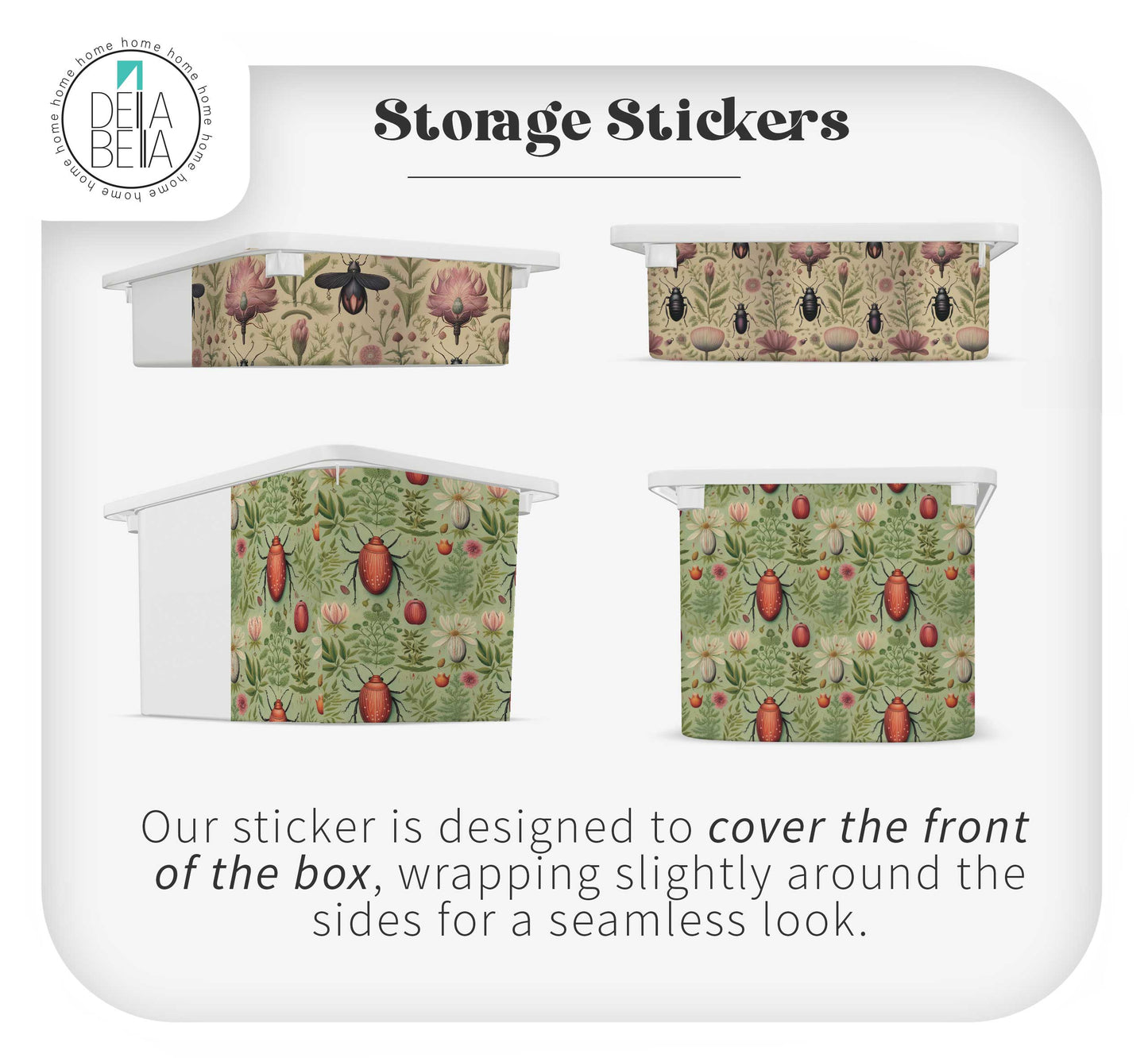 Stickers for IKEA Trofast Beetle & Botanical