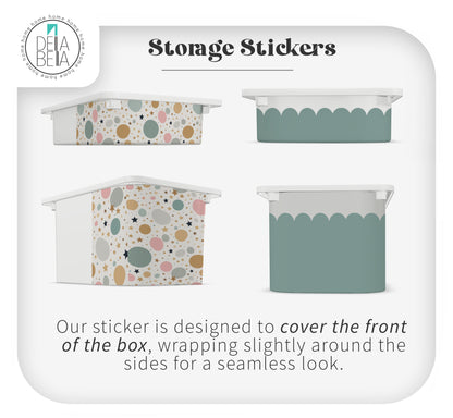 IKEA Trofast Storage Stickers Scallops & Polka Dots for Kids Room, Nursery, Playroom