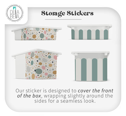 IKEA Trofast Storage Stickers Scallops & Polka Dots for Kids Room, Nursery, Playroom