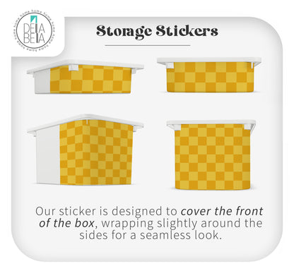 Retro Checkerboard Stickers for IKEA Trofast Boxes