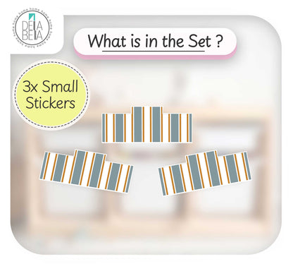 Sticky Toffee Stripe Stickers for IKEA Trofast | Della Bella
