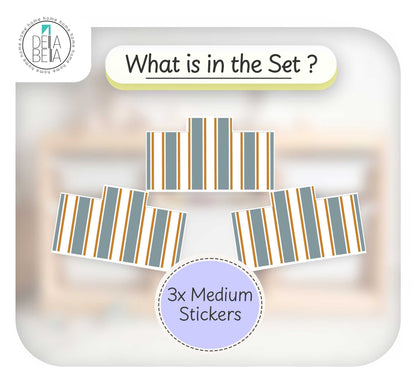 Sticky Toffee Stripe Stickers for IKEA Trofast | Della Bella