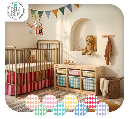 Harlequin Circus IKEA Trofast Stickers Nursey Decor