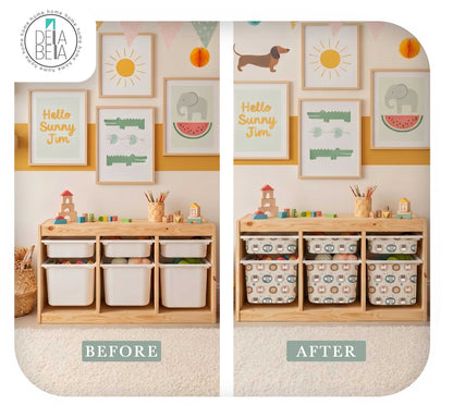 Boho Woodland Storage Wraps (Fits IKEA® Trofast) | Nursery Furniture