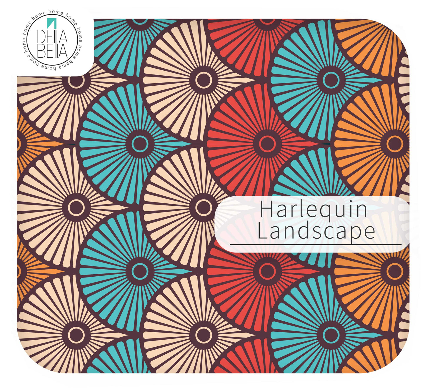 70s Geometric Cupboard Wrap | Retro Scallop Sticky Back Plastic