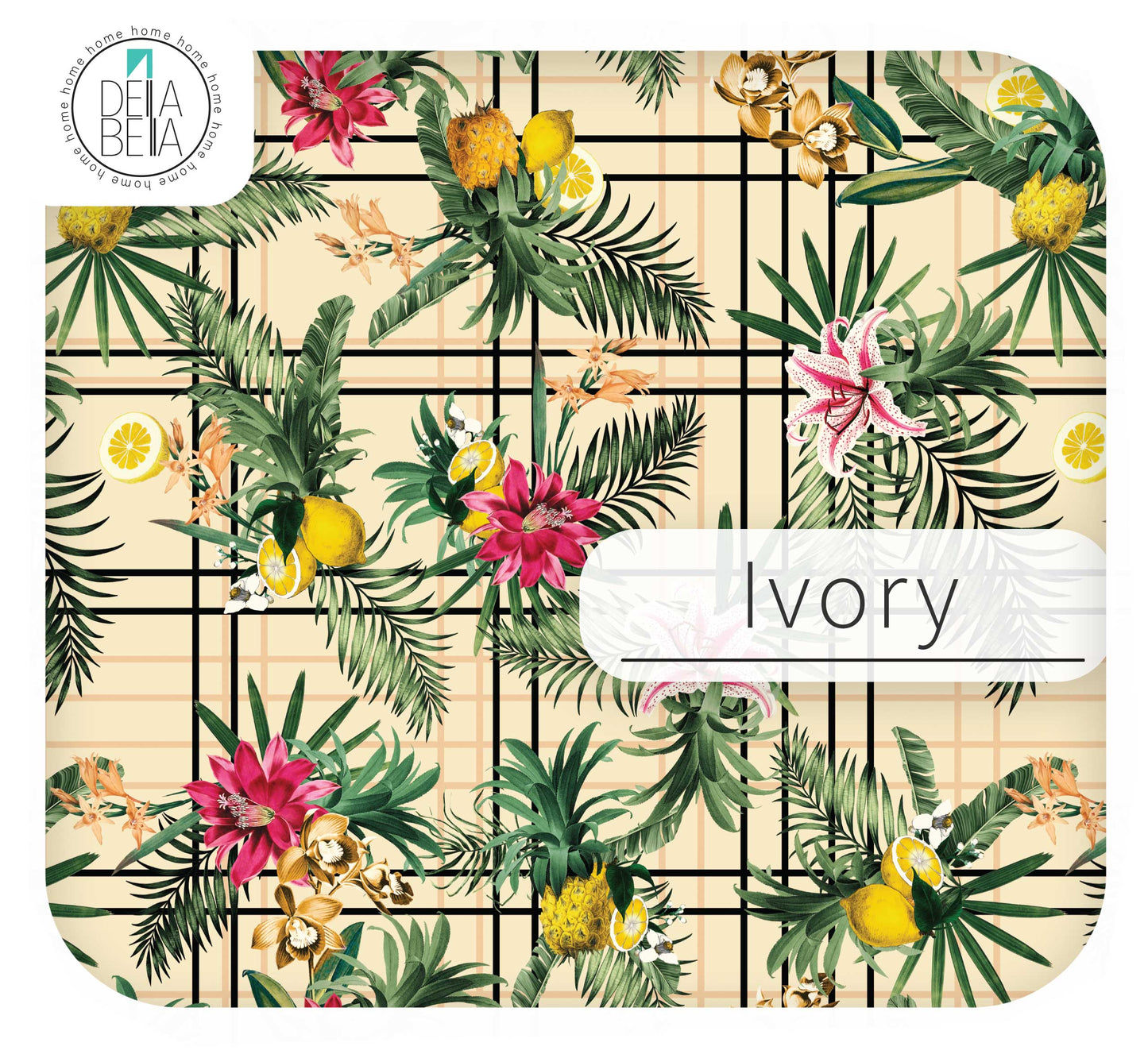 Miami Palms Tropical Vinyl Wrap UK | Pineapple Sticky Back Plastic for Kitchen Cabinets