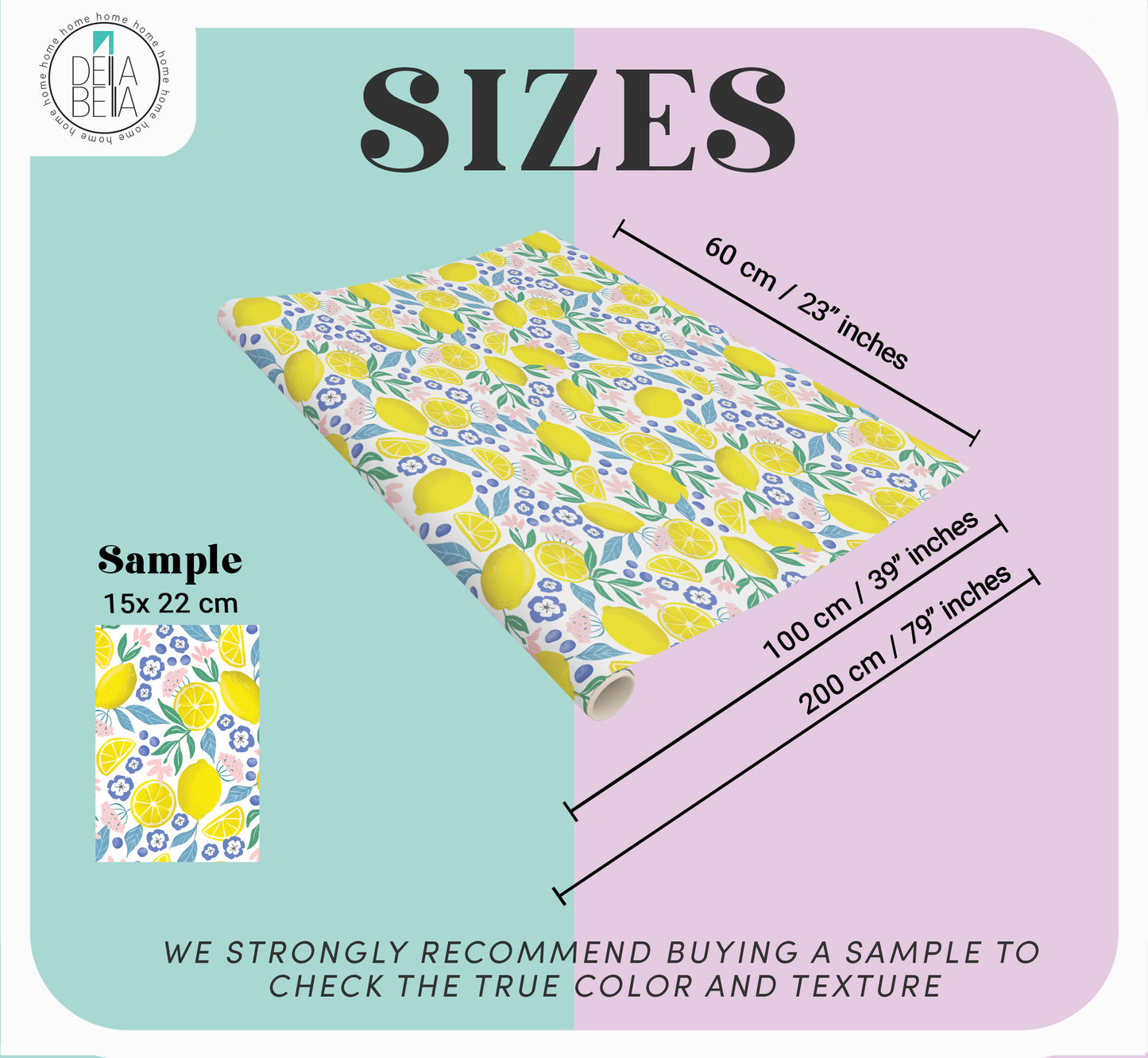 Maximalist Floral Lemon Vinyl Wrap | Sticky Back Plastic for Furniture | Retro Design